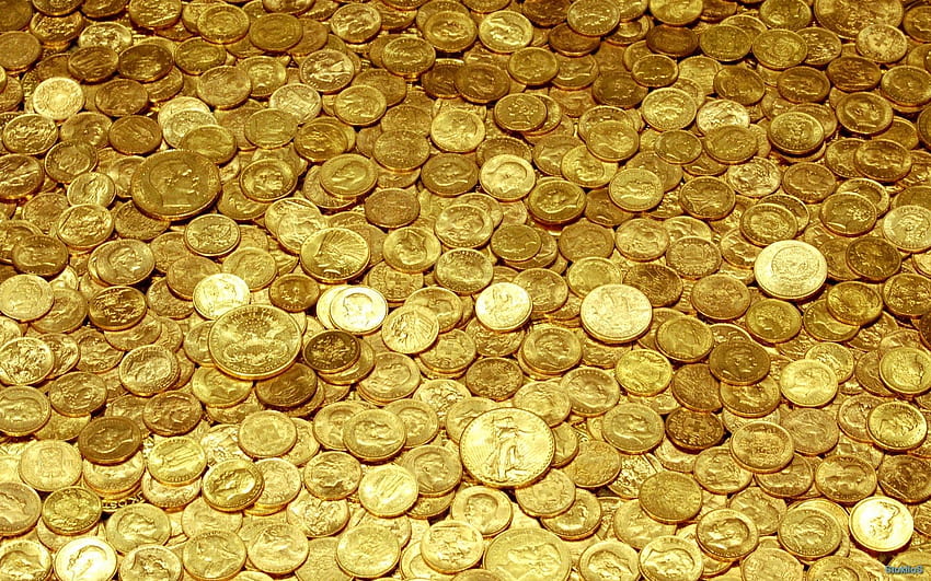 Coins gold yellow money, gold money HD wallpaper