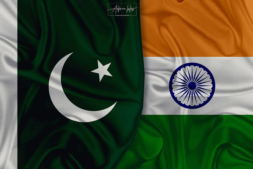 Flagge Indien und Pakistan Welt kennzeichnet Hintergründe, pakistanische Flagge HD-Hintergrundbild