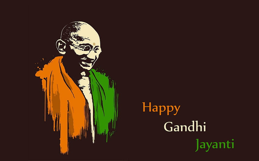Happy Gandhi Jayanti 2 October HD wallpaper