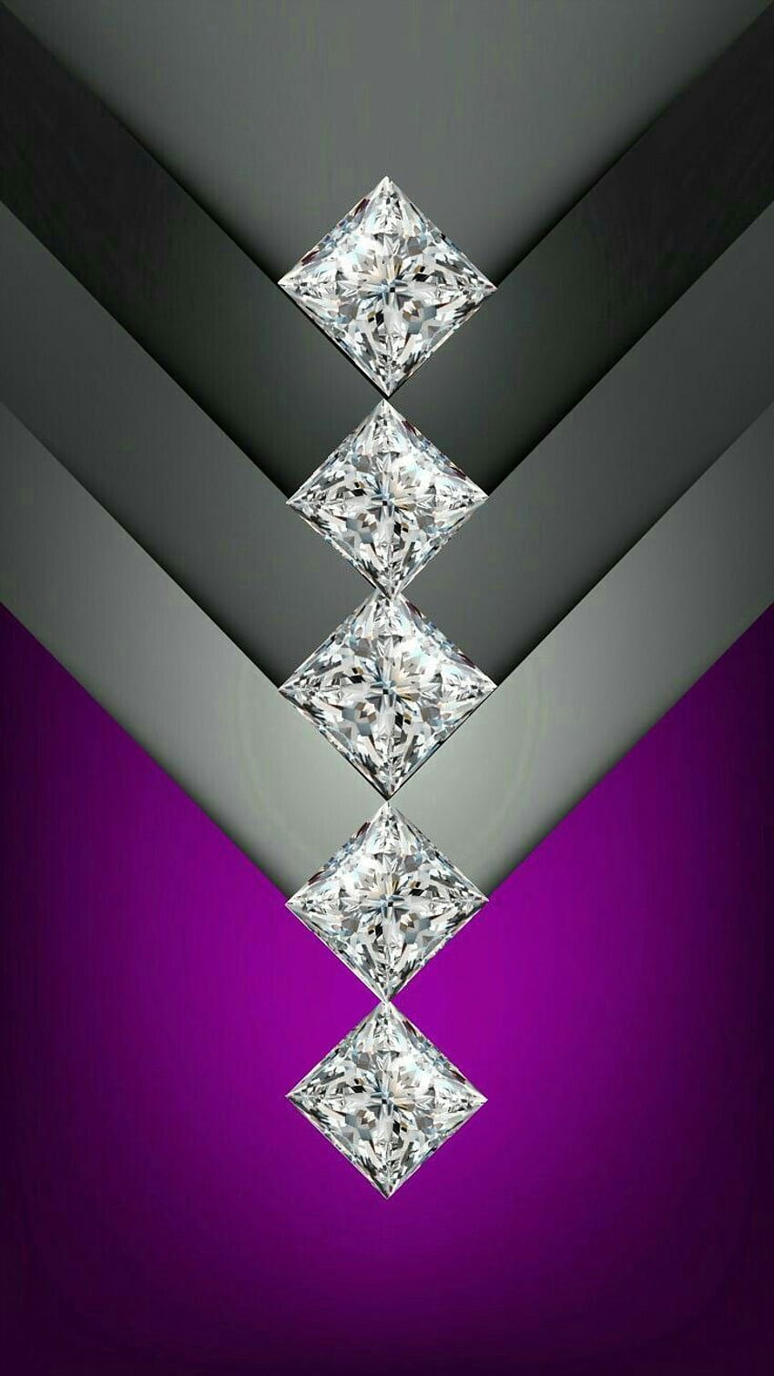 Purple and Grey Chevron with Diamonds, rhinestone HD phone wallpaper