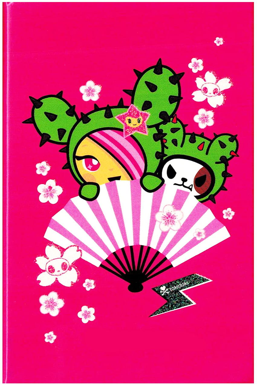 Книжка Tokidoki Sandy Cactus Friends Pink Sticky Memo Pad, blooket HD тапет за телефон