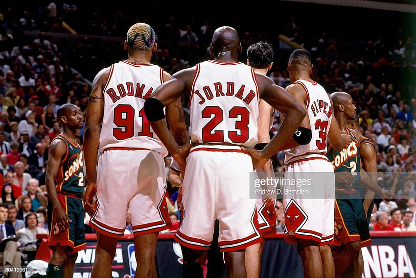 Michael Jordan, Dennis Rodman, dan Scottie Pippen dari Chicago... Berita, michael jordan dan scottie pippen Wallpaper HD