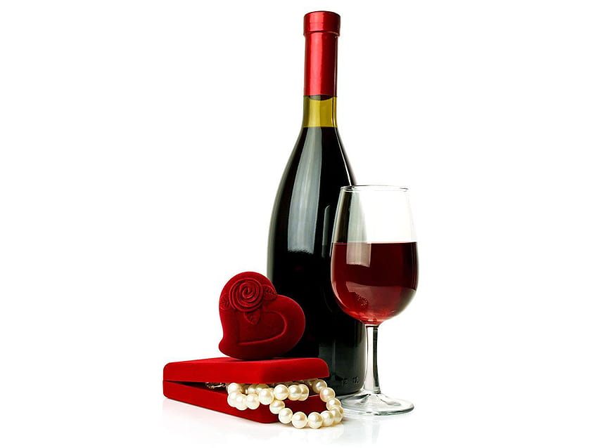 Heart Wine Food Bottle Stemware Drinks Jewelry, wine bottle HD wallpaper