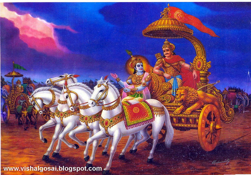 Of Lord Krishna With Arjun, lord krishna and arjuna HD wallpaper | Pxfuel