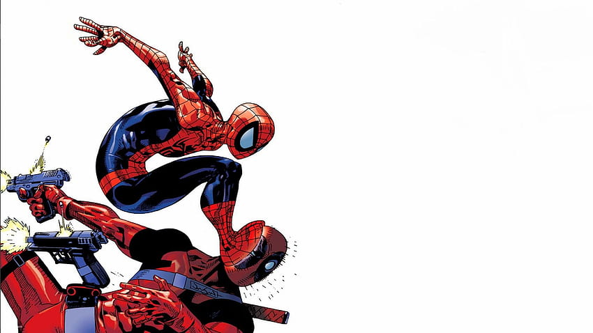 Deadpool and Spiderman, christmas spider man HD wallpaper