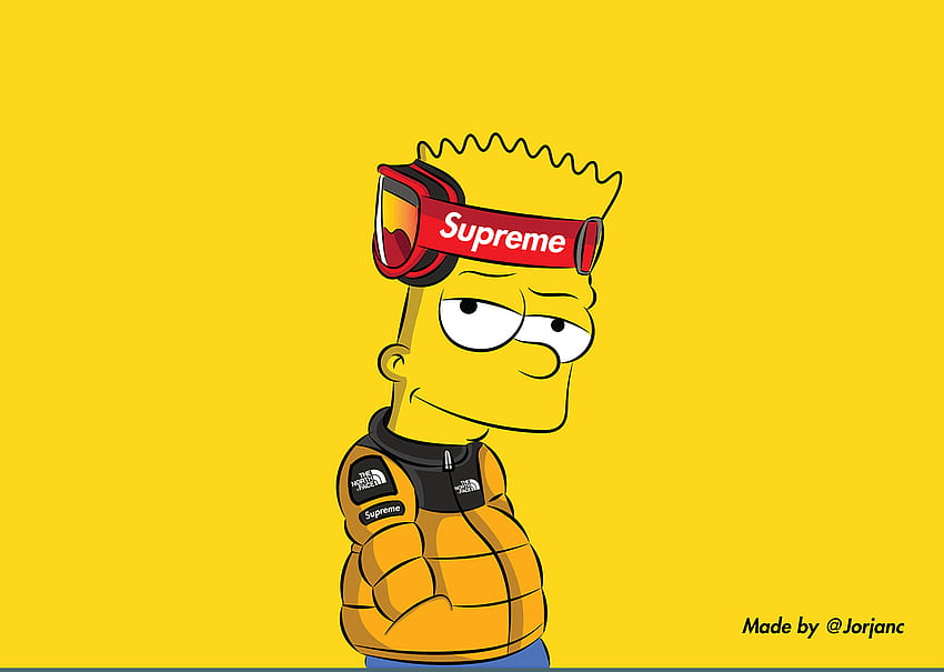 Cool Bart Simpson Supreme, drippy simpson computer HD wallpaper