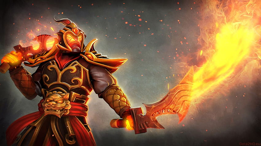 1366x768 ember spirit, dota 2, flames of prosperity set 1366x768 Resolution , Games , and Backgrounds HD wallpaper