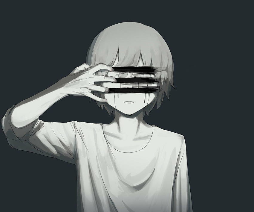 Depresyon Anime, hüzünlü siyah anime HD duvar kağıdı