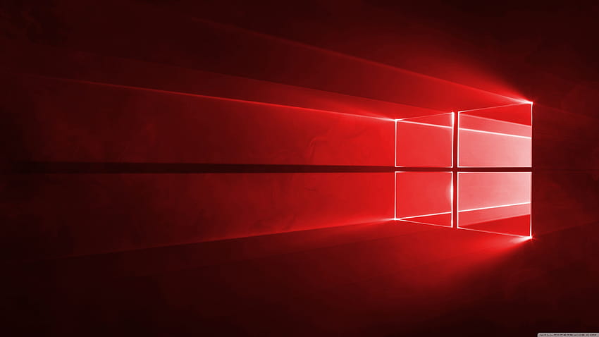 Windows 10 赤、コンピューターのテーマ 1366x768 高画質の壁紙