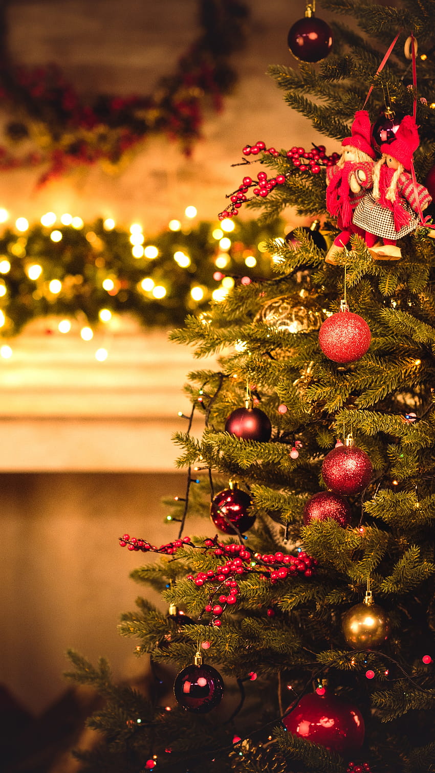 Christmas, New Year, gifts, fir, christmas vertical HD phone wallpaper