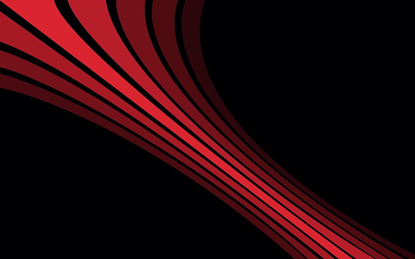 : arte digital, negro, Minimalismo, rojo, sencillo, patrón, circulo, líneas, ligero, color, ola, forma, diseño, línea, ala, captura de , 2560x1600 px, computadora, fuente 2560x1600, Círculo negro y rojo fondo de pantalla