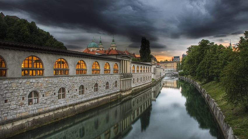 Ljubljana, Slowenien HD-Hintergrundbild