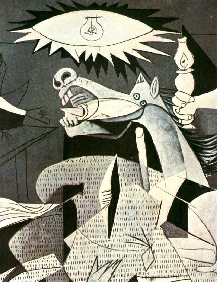 Guernica detail. Dora Maar painted the stripes as she was taking, guernica full HD phone wallpaper