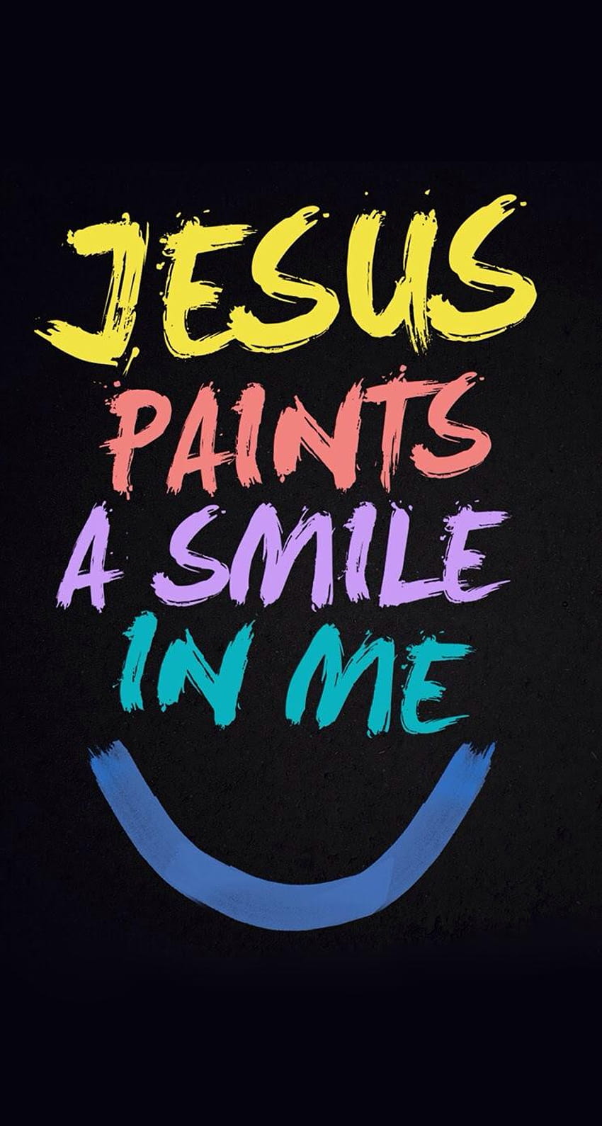 Jesus Paint A Smile In Me, мобилен телефон с android на Исус HD тапет за телефон