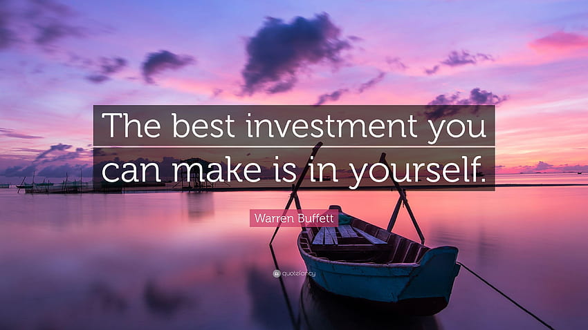 Cita de Warren Buffett: “La mejor inversión que puedes hacer es en fondo de pantalla