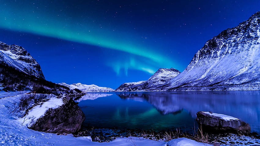 1366x768 the sky, night, northern lights, iceland, winter 10262, iceland computer HD wallpaper