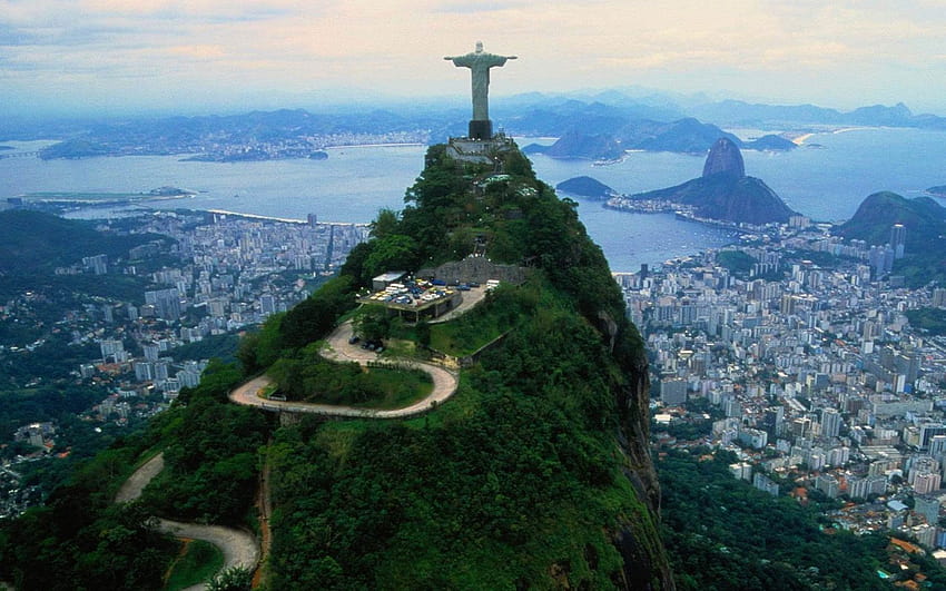 Статуя на Исус Рио де Жанейро Бразилия [2560×1600] : HD тапет