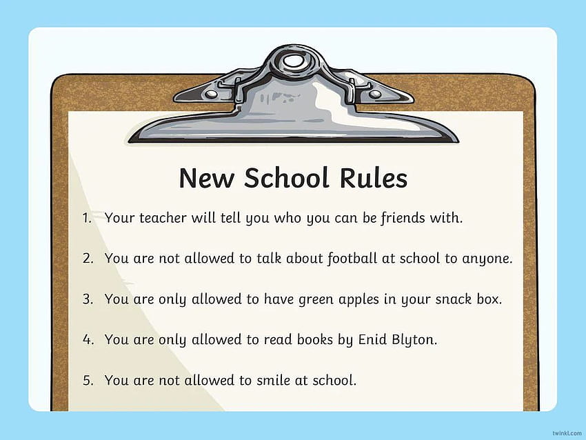 Nowe zasady szkoły Twój nauczyciel powie ci, z kim możesz się przyjaźnić Tapeta HD