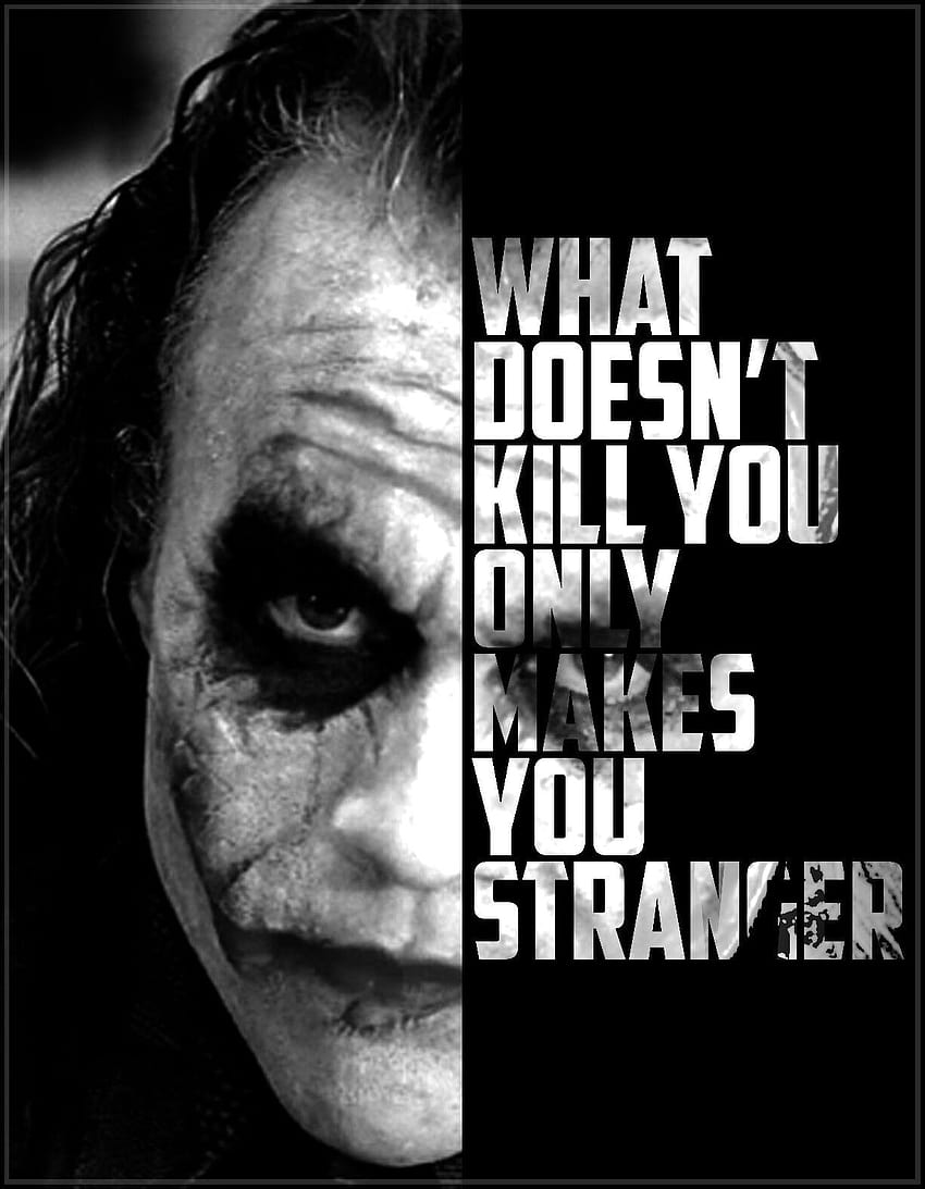Affiche Joker de Heath Ledger, motivation du joker Fond d'écran de téléphone HD
