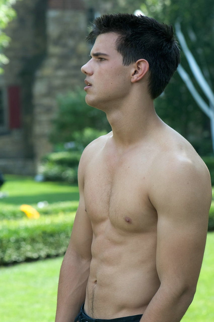 Taylor Lautner sin camisa fondo de pantalla del teléfono