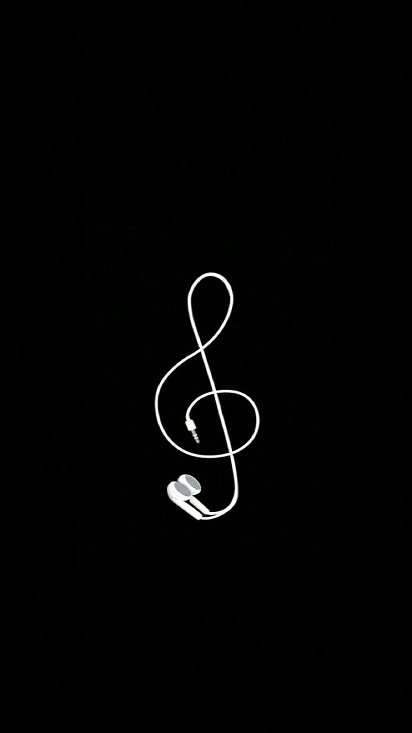Schwarze Musiknoten, Musiksymbol HD-Handy-Hintergrundbild