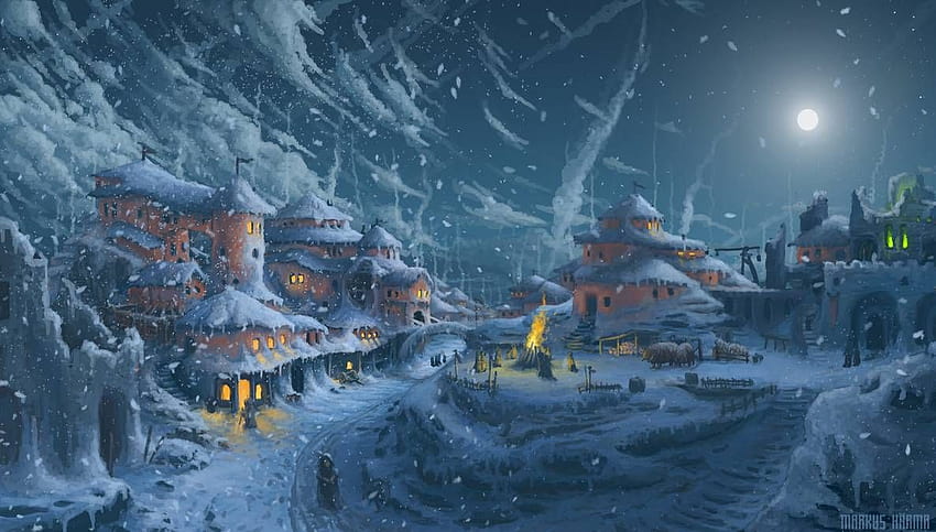Snowy by snaku6763, gothic fantasy winter HD wallpaper
