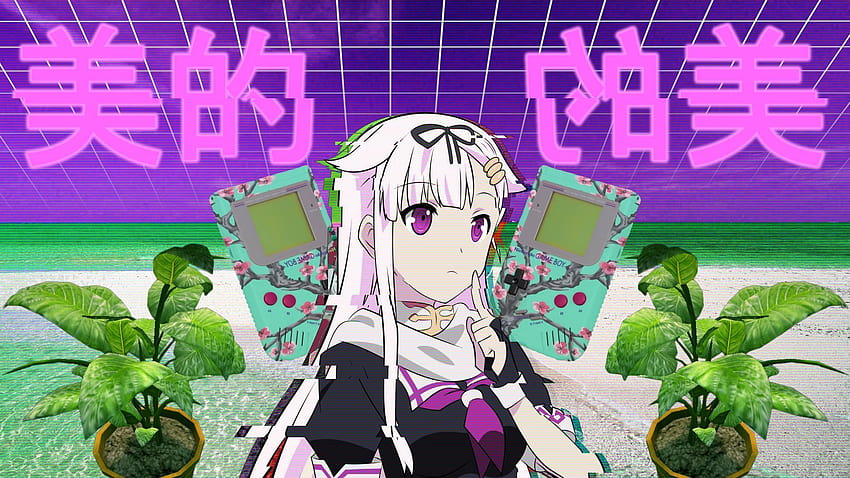 Vaporwave: Aesthetic for Android, vaporwave anime collage HD wallpaper