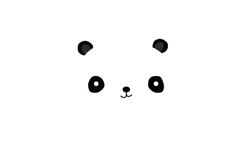 Cute Panda Drawing - Pink Background