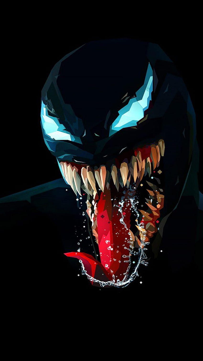 Venom Artwork พื้นหลังมืดน้อยที่สุด พิษ 2018 วอลล์เปเปอร์โทรศัพท์ HD