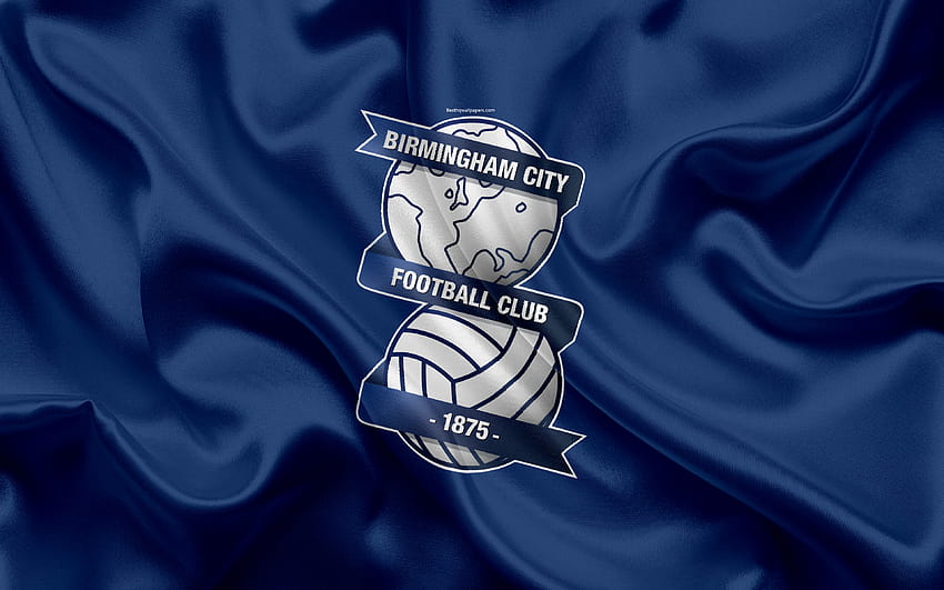 Birmingham City FC, bendera sutra, lambang, logo, Birmingham, Inggris, Inggris, klub sepak bola Inggris, Kejuaraan Liga Sepak Bola, Liga Kedua, sepak bola dengan resolusi 3840x2400. Kualitas tinggi Wallpaper HD