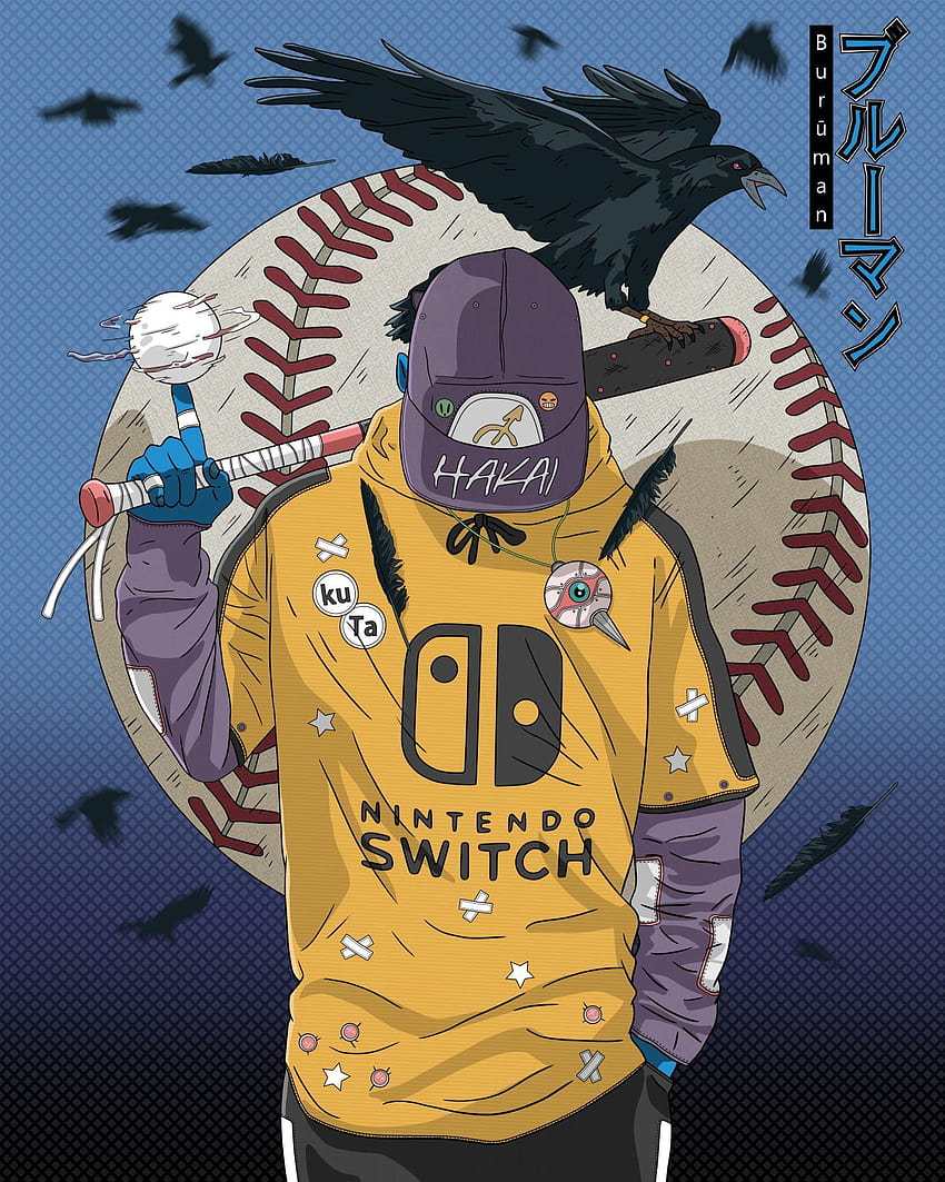 Baseballspieler., Anime 4d Samurai x HD-Handy-Hintergrundbild