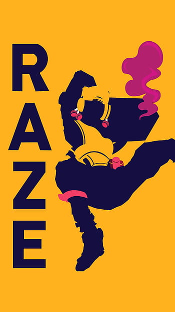 Valorant Raze, orange, game, color, neon, HD phone wallpaper