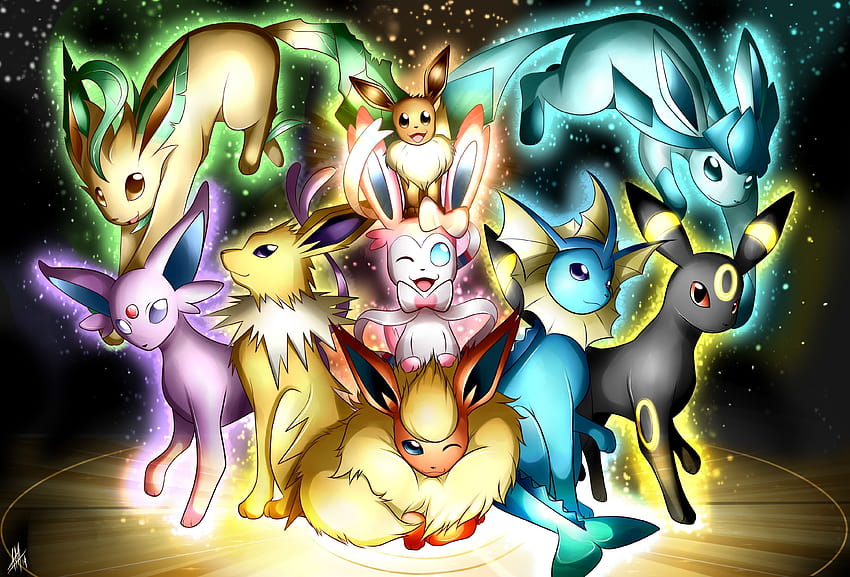 KookyCreator: anime, pokemon, kawaii cute blue eevee fused with mew