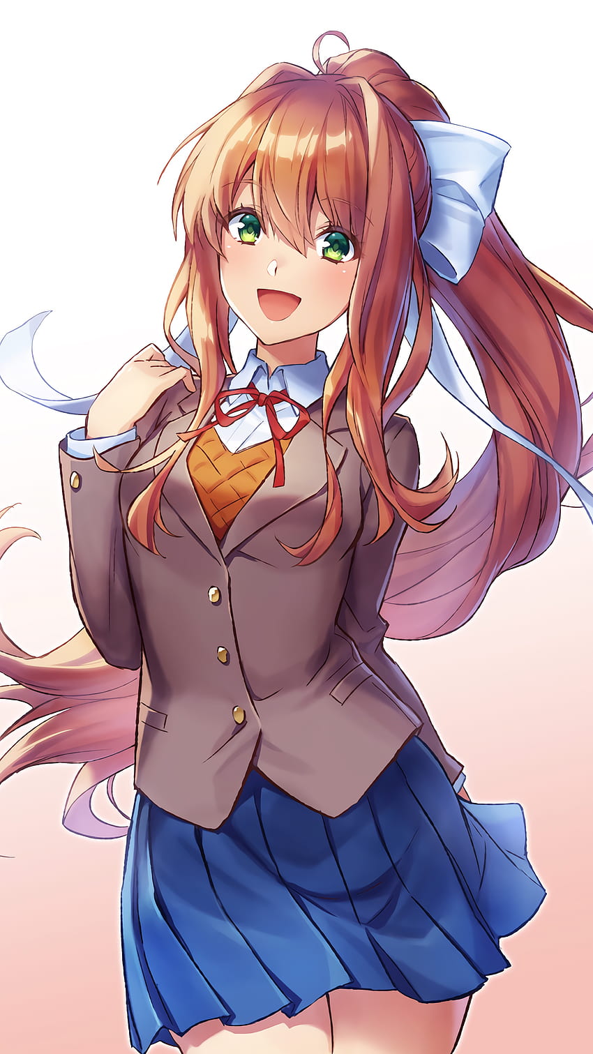 Monika ddlc, doki doki literature club, HD phone wallpaper