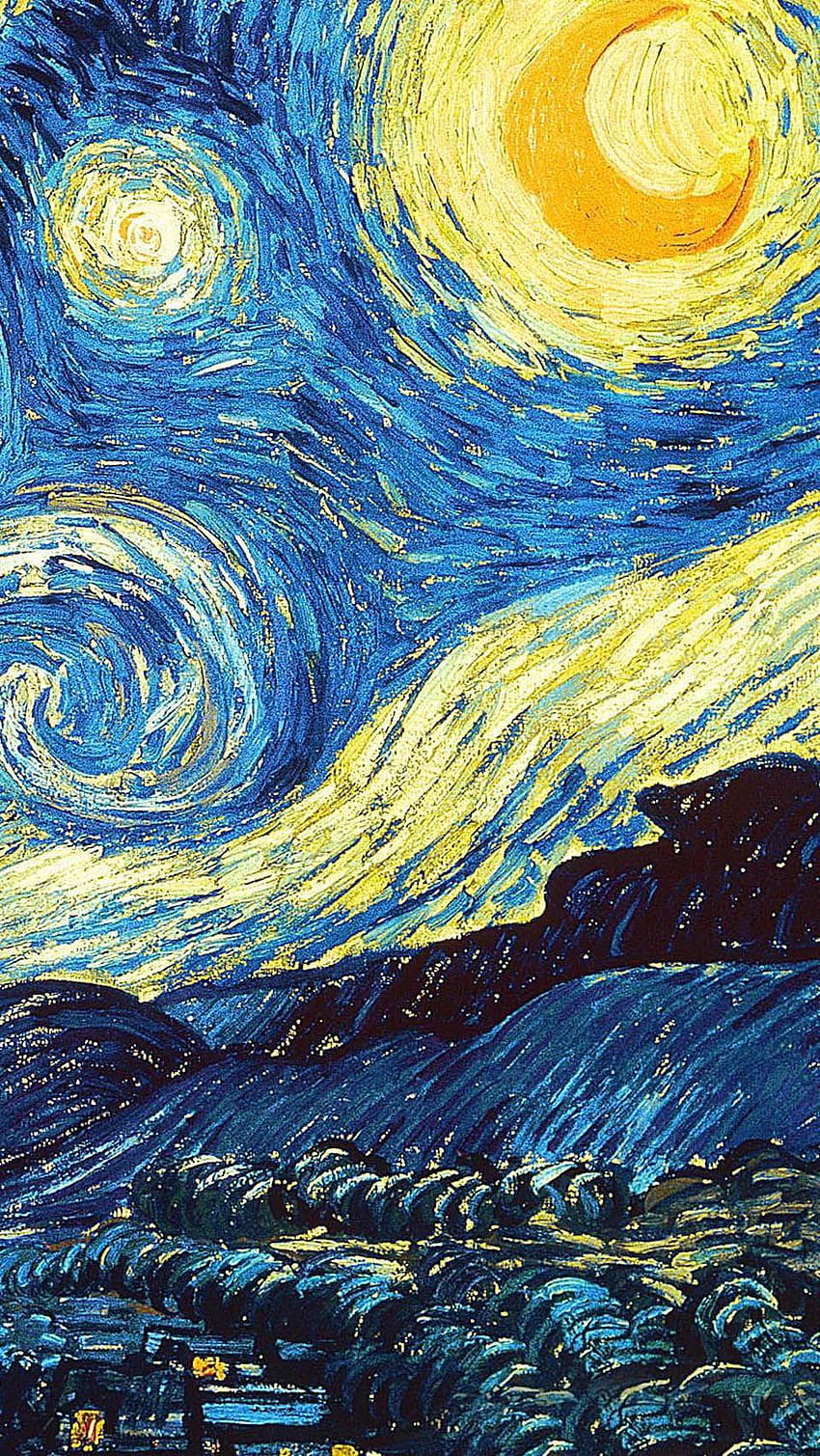 the starry night iphone HD phone wallpaper