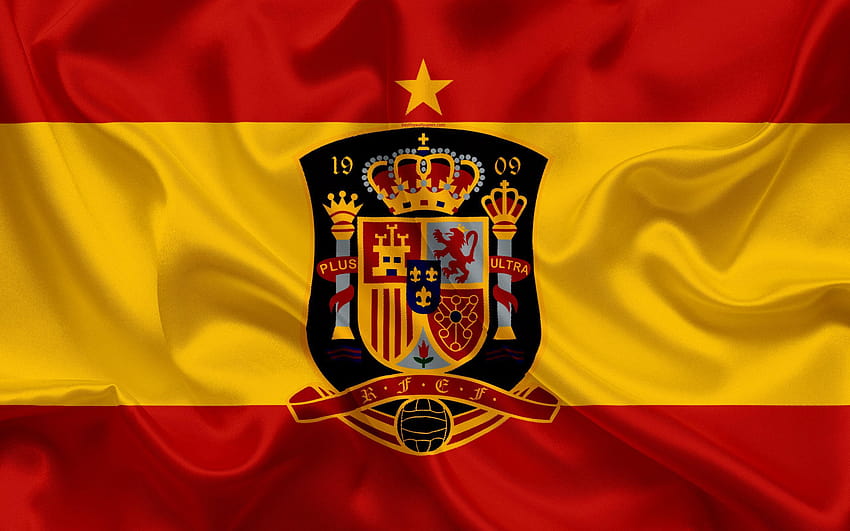 Испания национален отбор по футбол, емблема, лого, испански футболен отбор HD тапет