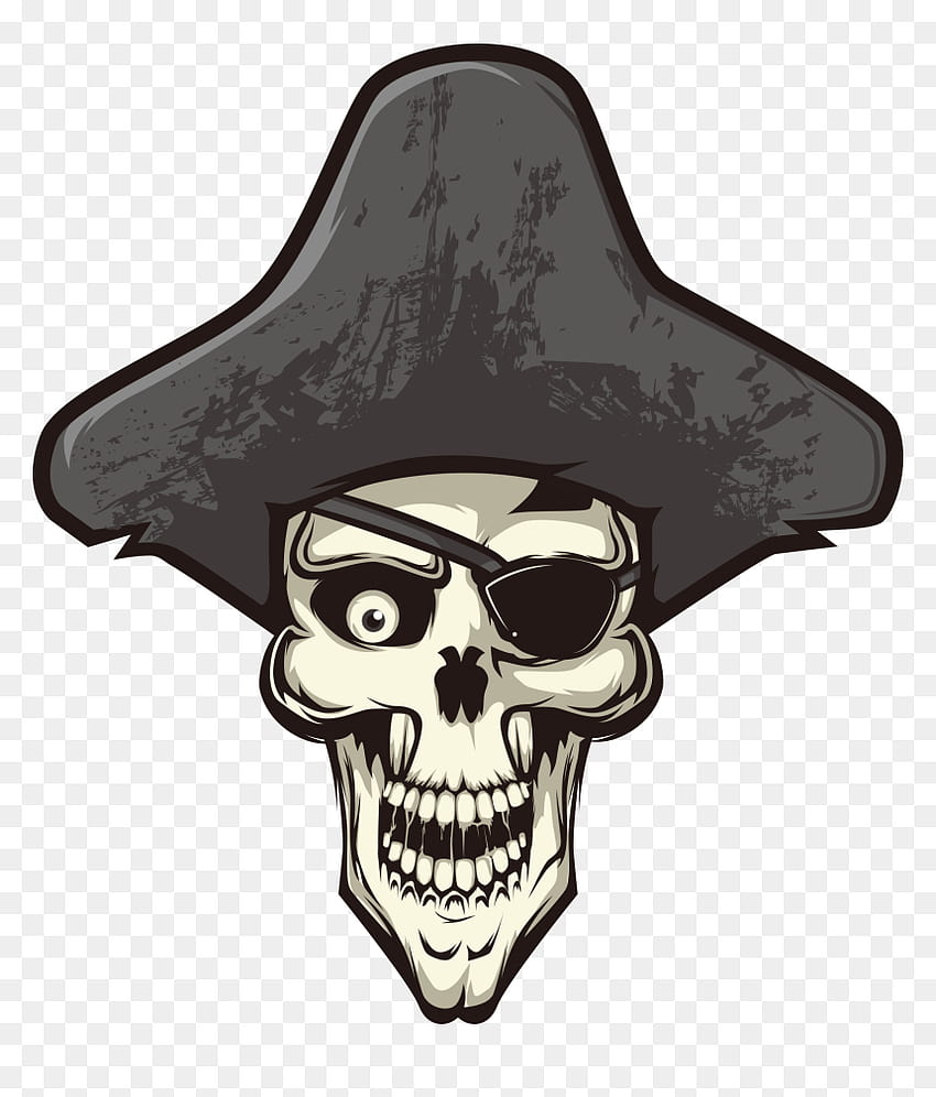 Skull Calavera Piracy Euclidean Vector, piratas mínimos Papel de parede de celular HD