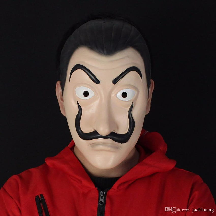 2019 salvador dali maska ​​La Casa De Papel Cosplay Clown maski na twarz Masquerade Halloween realistyczne rekwizyty na przyjęcia dla dorosłych od Jackhuang, & Price; Tapeta na telefon HD