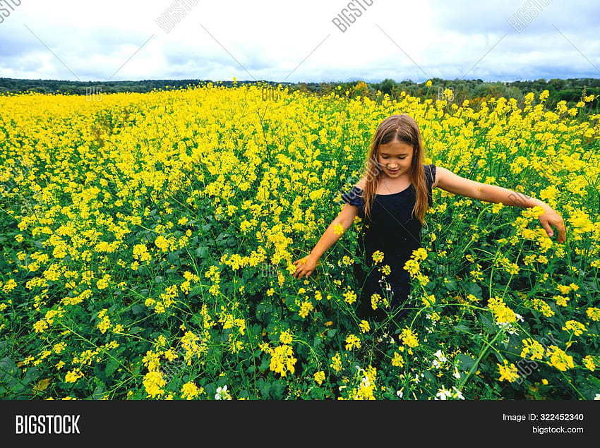 Happy Girl Rejoices &, joyful meadow HD wallpaper