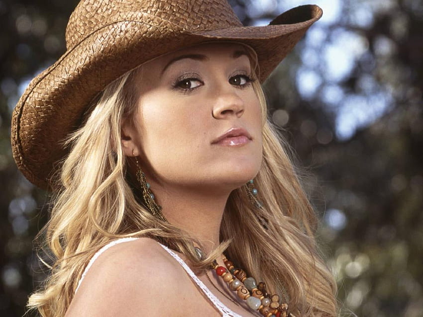 Christian Singer: Carrie Underwood in Cowboy Hat, christian singers HD wallpaper