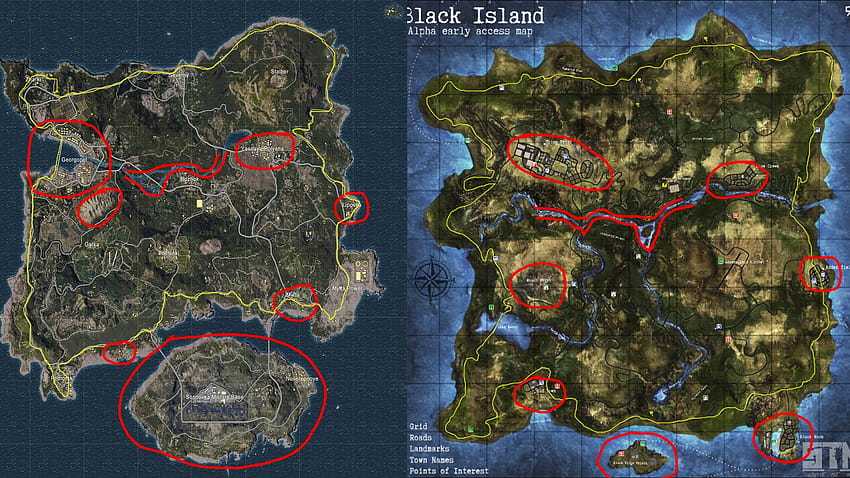 PUBG Map looks oddly similar to the map of Survive the Nights, an, georgopol HD wallpaper