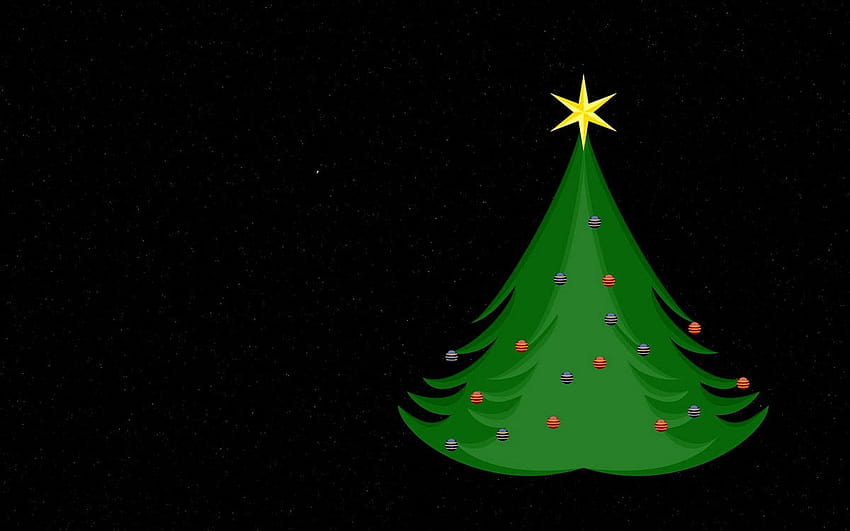 Wunderbare Weihnachtspostkarten, Weihnachtsbaum, Weihnachtsdekorationshintergründe, Weihnachtswald-Cartoon HD-Hintergrundbild