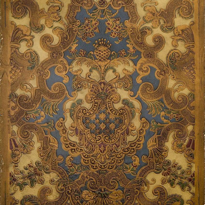 Intricate Rococo Tooled Leather/Antique HD phone wallpaper