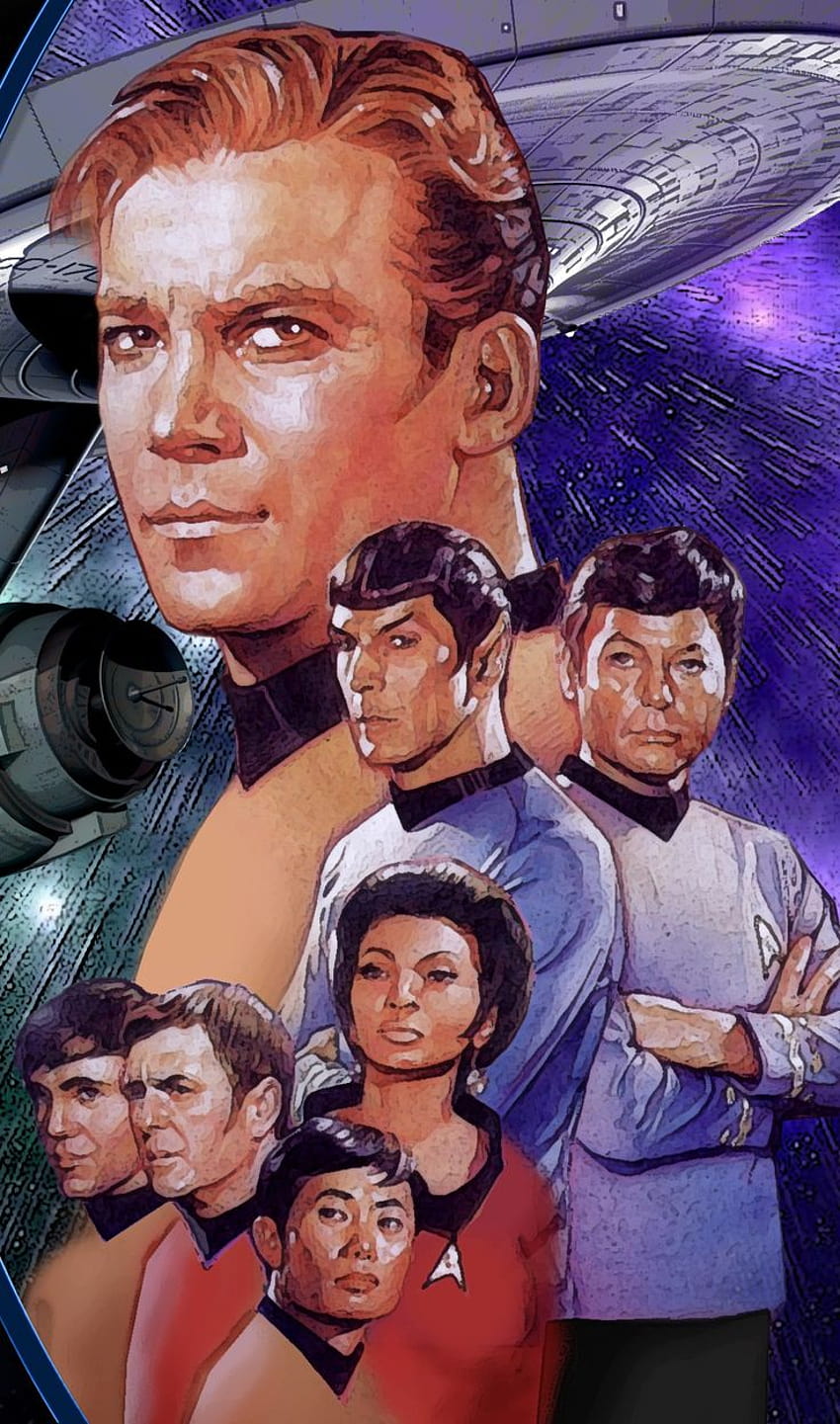 Strona kapitana Floty Jamesa T. Kirka, bohaterowie filmów Star Trek Tapeta na telefon HD