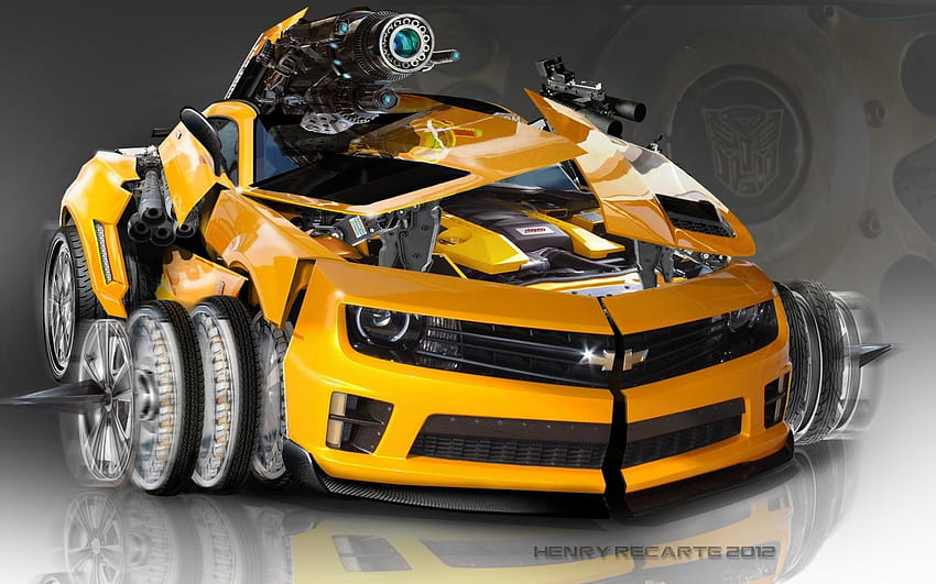 Bumble Bee Transformers Coche, vehículos transformadores fondo de pantalla