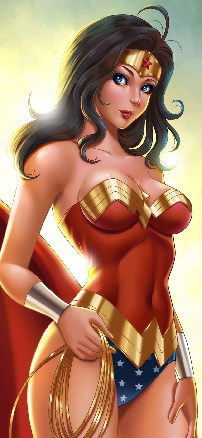 Power Girl And Wonder Woman, аниме на жените чудо HD тапет за телефон