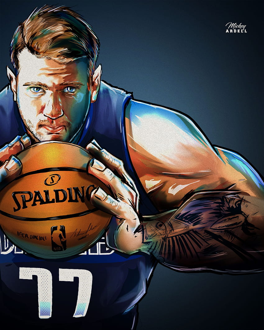 Spencer May über NBA, Cartoon-Luka Doncic HD-Handy-Hintergrundbild