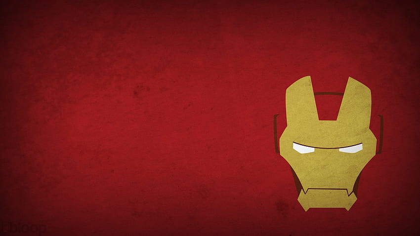 1166713 illustration, minimalism, red, red background, yellow, cartoon, Iron Man, Blo0p, ART, light, color, hand, shape, darkness, number, computer , font HD wallpaper