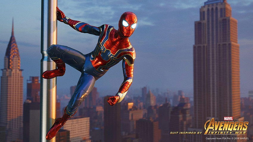 Kostium żelaznego pająka inspirowany filmem Marvel's Avengers: Infinity War Coming, wojna bez granic żelaznego pająka Tapeta HD