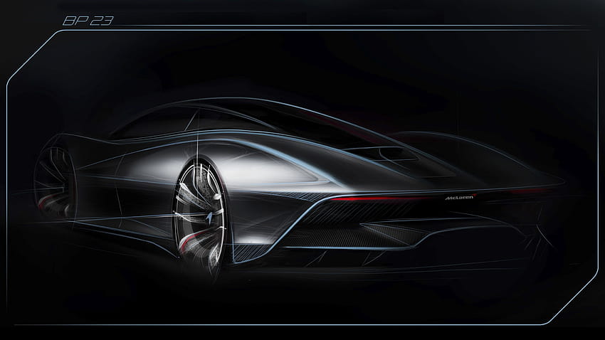 Нова скица предлага предварителен преглед на предстоящата скица на кола на McLaren HD тапет